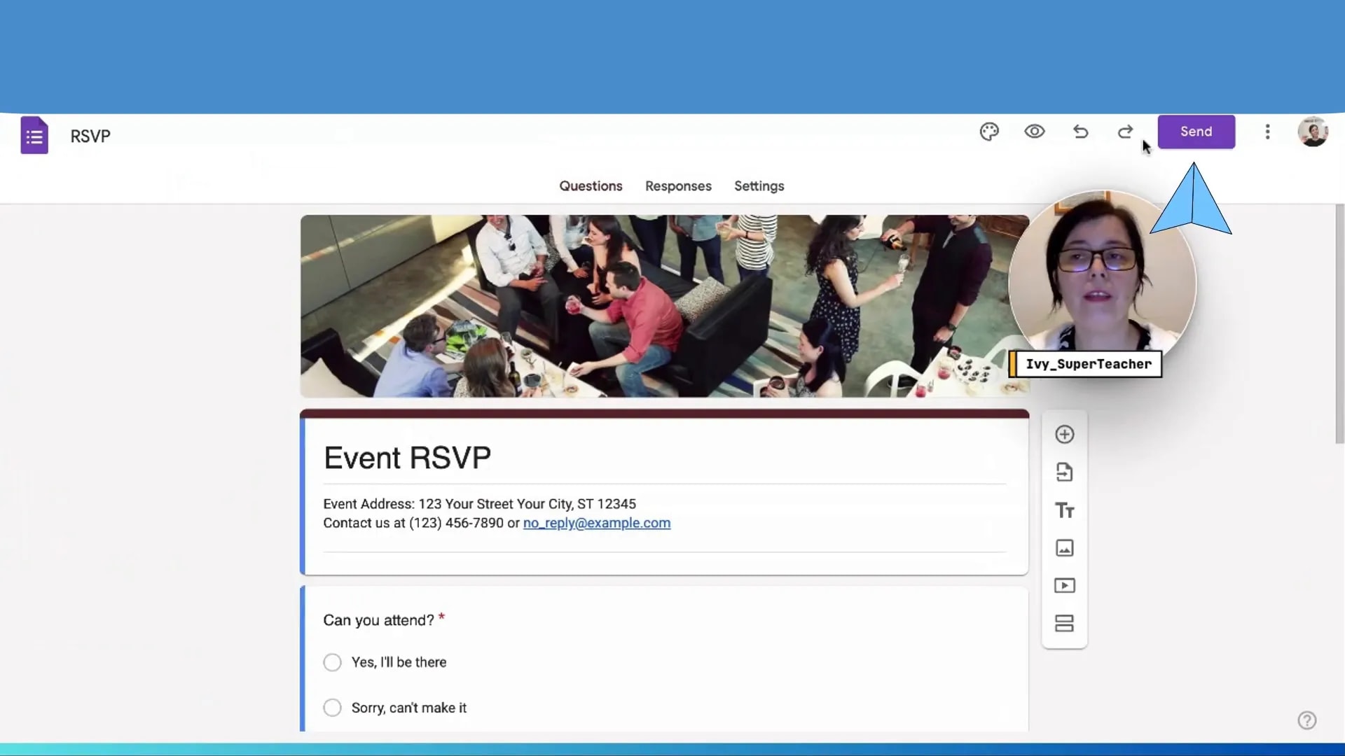 Sending Google Form for embedding