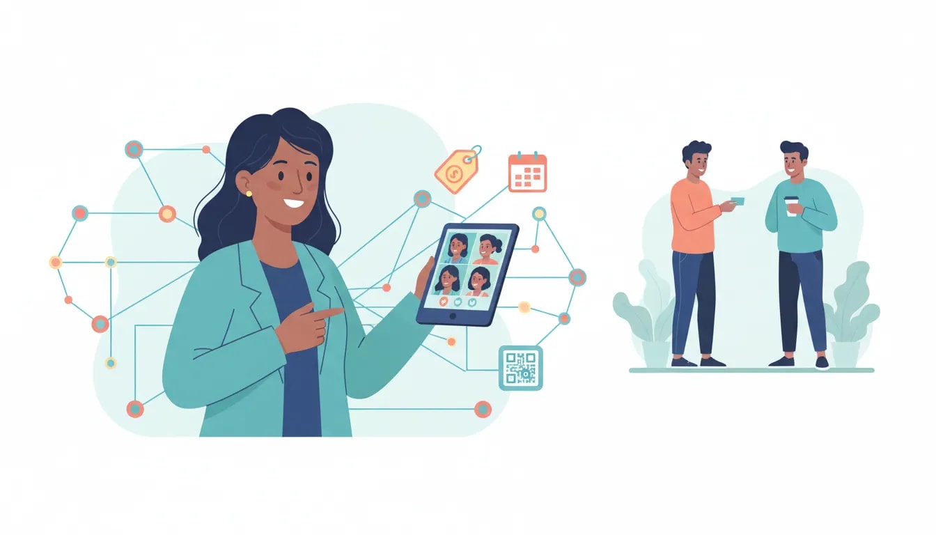 Independent teacher networking with virtual and in-person connections to promote a clear class offer