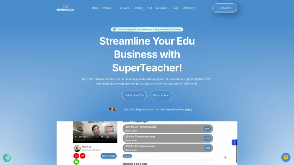 Streamline Your Edu Business with SuperTeacher