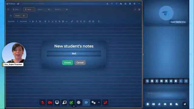 A Text Editor With Private Notes